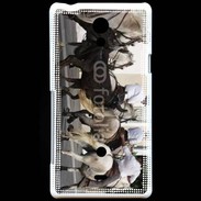 Coque Sony Xperia T Abrivado Chevaux et taureaux