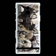 Coque Sony Xperia P Abrivado Chevaux et taureaux
