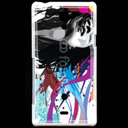 Coque Sony Xperia T Graffiti style femme