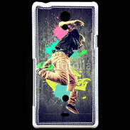 Coque Sony Xperia T Danseur rétro style
