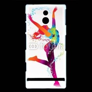 Coque Sony Xperia P Danseuse en couleur