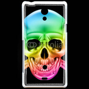Coque Sony Xperia T Tête de mort couleur