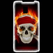 Coque LG P990 Tête de mort en flamme