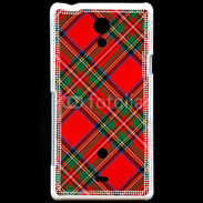 Coque Sony Xperia T Fond tissus écossais