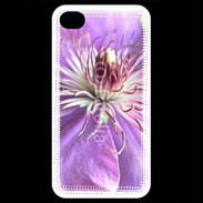 Coque iPhone 4 / iPhone 4S fleur mauve