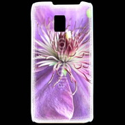 Coque LG P990 fleur mauve