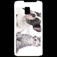 Coque LG P990 Duo chien et chat