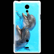 Coque Sony Xperia T Duo de dauphins