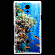 Coque Sony Xperia T Poisson et corail