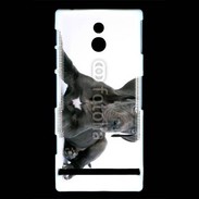 Coque Sony Xperia P Dogue allemand noir