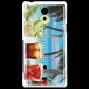 Coque Sony Xperia T Cocktail sur la plage