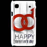 Coque Samsung Galaxy S Saint valentin sur fond bois