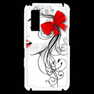 Coque Samsung Player One Visage glamour noir et rouge