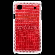 Coque Samsung Galaxy S Effet crocodile rouge