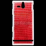 Coque SONY Xperia U Effet crocodile rouge