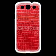 Coque Samsung Galaxy S3 Effet crocodile rouge