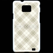 Coque Samsung Galaxy S2 Effet écossais beige clair