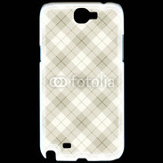 Coque Samsung Galaxy Note 2 Effet écossais beige clair