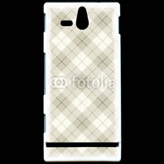 Coque SONY Xperia U Effet écossais beige clair