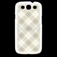 Coque Samsung Galaxy S3 Effet écossais beige clair