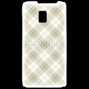 Coque LG P990 Effet écossais beige clair