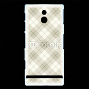 Coque Sony Xperia P Effet écossais beige clair