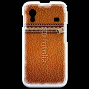 Coque Samsung ACE S5830 Effet cuir avec zippe