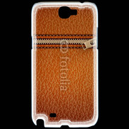 Coque Samsung Galaxy Note 2 Effet cuir avec zippe
