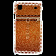 Coque Samsung Galaxy S Effet cuir avec zippe