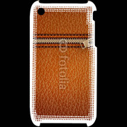 Coque iPhone 3G / 3GS Effet cuir avec zippe