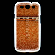 Coque Samsung Galaxy S3 Effet cuir avec zippe