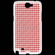 Coque Samsung Galaxy Note 2 Effet vichy rouge et blanc