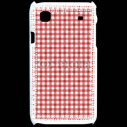 Coque Samsung Galaxy S Effet vichy rouge et blanc