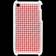 Coque iPhone 3G / 3GS Effet vichy rouge et blanc