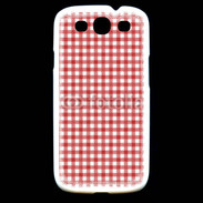 Coque Samsung Galaxy S3 Effet vichy rouge et blanc