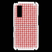 Coque Samsung Player One Effet vichy rouge et blanc