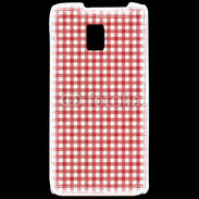 Coque LG P990 Effet vichy rouge et blanc