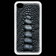 Coque iPhone 4 / iPhone 4S Effet crocodile noir