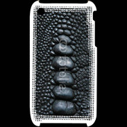Coque iPhone 3G / 3GS Effet crocodile noir