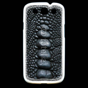 Coque Samsung Galaxy S3 Effet crocodile noir