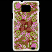 Coque Samsung Galaxy S2 Ensemble floral Vert et rose