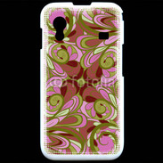 Coque Samsung ACE S5830 Ensemble floral Vert et rose
