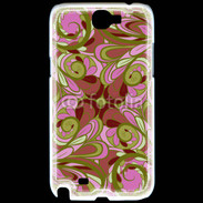 Coque Samsung Galaxy Note 2 Ensemble floral Vert et rose