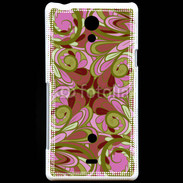 Coque Sony Xperia T Ensemble floral Vert et rose