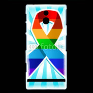 Coque Sony Xperia P Rainbow Pride Ribbon