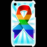 Coque iPhone 3G / 3GS Rainbow Pride Ribbon