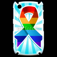 Coque Black Berry 8520 Rainbow Pride Ribbon
