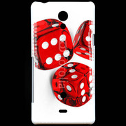 Coque Sony Xperia T Jeu de dés rouges