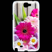 Coque Samsung Galaxy Note 2 Bouquet de fleur sur bois
