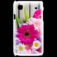 Coque Samsung Galaxy S Bouquet de fleur sur bois